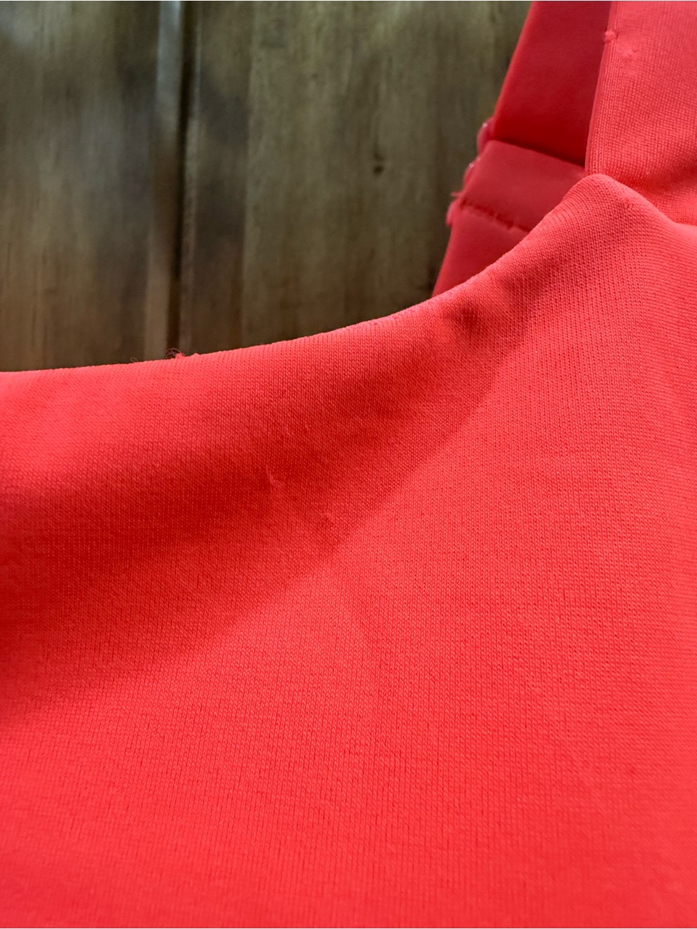 Kiava Bright Neon Pink/ Coral Swim top and Skirt with Side Ruching - Picture 5 of 7